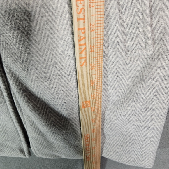 NWT Staccato Womens Large Pea Coat Trench Gray Herringbone Single Button Pockets - Picture 5 of 10